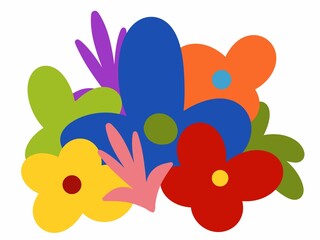 Flat flowers illustration 