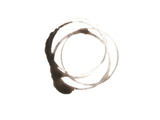 Layered cup print stains. Multiple overlapping cup marks create a messy yet artistic pattern. Ideal...