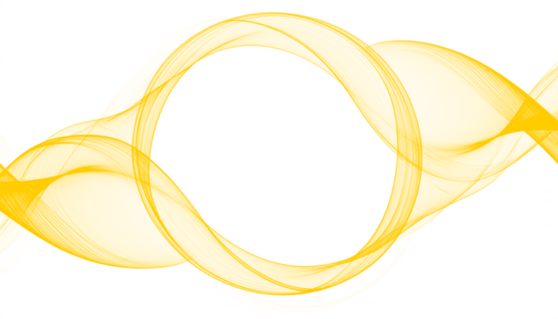 PNG of yellow smoke forming a soft wave that wraps around a circle, ideal for creative designs, digital art, overlays, backgrounds, and unique visual effects with transparent background