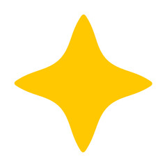 Sparkle Mark (Yellow, Transparent Background PNG) | Glow, Highlight, Magical Effect Icon