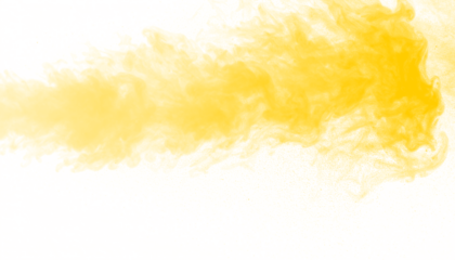 PNG of yellow vapor effect gently hovering over an invisible object, perfect for design projects, digital art, overlays, special effects, and transparent background creative use
