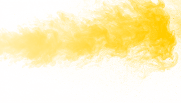 PNG of yellow vapor effect gently hovering over an invisible object, perfect for design projects, digital art, overlays, special effects, and transparent background creative use