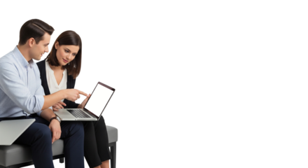 Collaborative Work Session with Laptop
