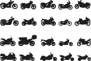 Fototapeta premium set of bike silhouettes