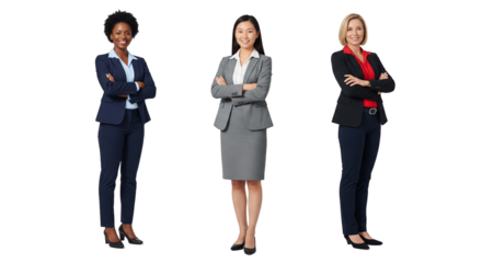 Confident Businesswomen in Professional Attire
