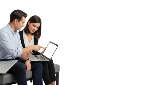 Collaborative Work Session with Laptop
