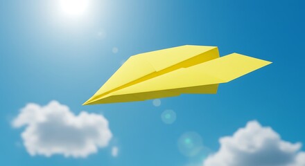 陽光を翔ける紙飛行機