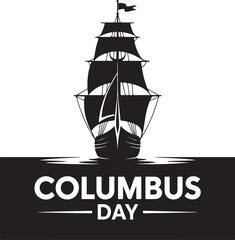 Minimalist Black Sailing Vessel Silhouette Illustration