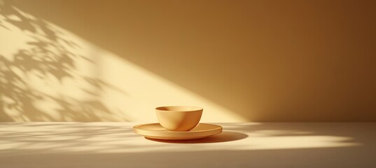 Elegant Minimalist Arrangement of Wooden Set Resting in Soft Light for Intimate Background Designs