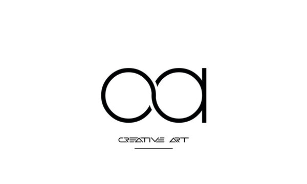 OA, AO, O, A abstract letters logo monogram