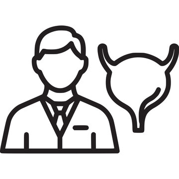 doctor bladder outline medical concept clip art preview