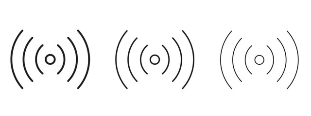 Sensor icon with outline style, vector illustration designs