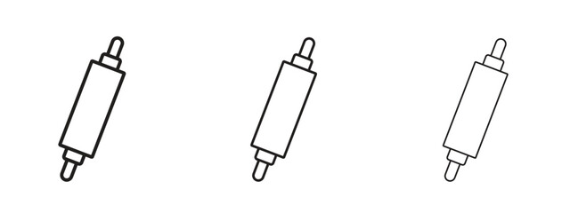 Rolling pin icon with outline style, vector illustration designs