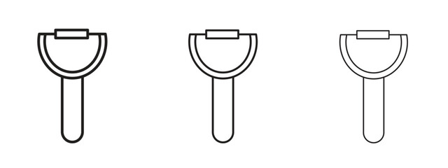 Potato peeler icon with outline style, vector illustration designs