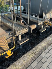 pociąg towarowy i połączenie wagonów