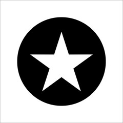 Minimalist Star Icon Design - Black and White Vector