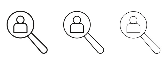 Hiring icon with outline style, vector illustration designs