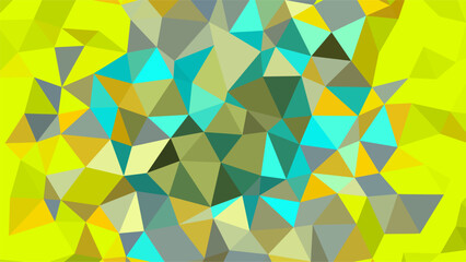Fototapeta premium Colorful Low Poly Abstract Geometric Pattern with Yellow Teal and Orange Hues background polygonal