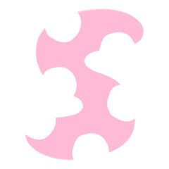 S Alphabet Hand Drawn Style And Pink Design Font Design S Alphabet Isolated