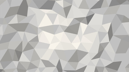 Obraz premium Monochromatic Low Poly Geometric Background in Shades of Gray and White Keywords: low poly, geometric, background, abstract, pattern, monochromatic, grayscale, triangulation, polygon