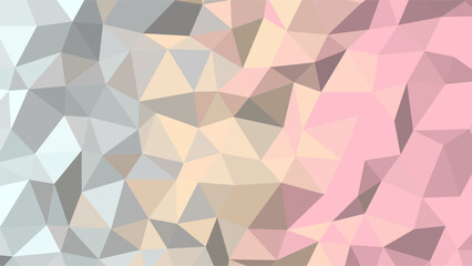 Fototapeta premium Polygonal abstract background with a gradient from cool grey and light blue to soft pink texture