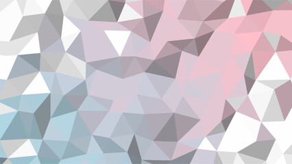 Fototapeta premium Soft pastel low poly geometric abstract background with pink and blue triangles pattern