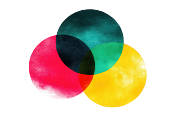 Abstract Color Circles Overlapping