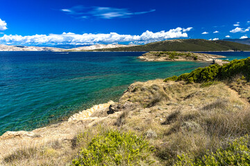 Beach Ciganka FKK naturist on the island of Rab in Croatia,