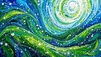 Abstract swirling colors