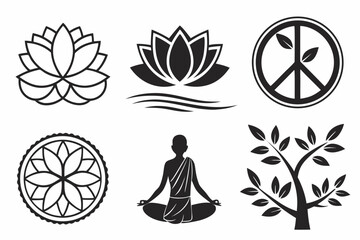 Collection of Spiritual and NatureInspired Icons.