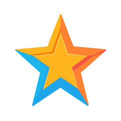Obraz premium Star clip art, Star vector illustration, Star clip art, Star clip art icon, Star clip art vector icon, Star clip art isolated on white.