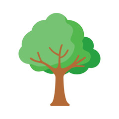Green tree vector illustration, tree clip art with green leaves, green tree vector, tree clip art, tree clip art icon, tree clip art vector icon, tree clip art isolated on white.
