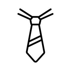 Vector black line icon for Tie