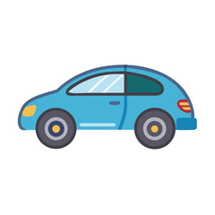 Fototapeta premium Car clip art vector icon illustration, modern automobile design, cartoon vehicle graphic, car isolated on white background, transportation concept.