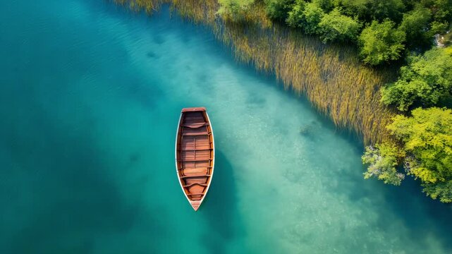 Traditional boat docked on clear waters in Umluj 