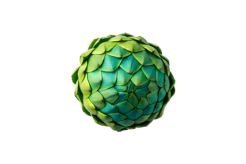 Green dragon egg isolated on white background