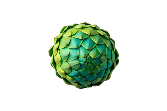 Green dragon egg isolated on white background