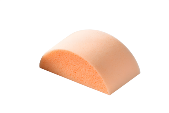 Curved Orange Foam Wedge: Makeup Tool Stock Photography
