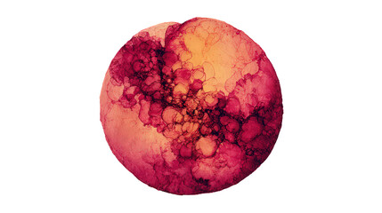 Obraz premium Abstract Round Planet With Reddish Orange Colors