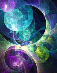 Abstract swirling spheres