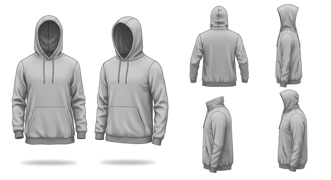 Grey Hoodie: All Angles
