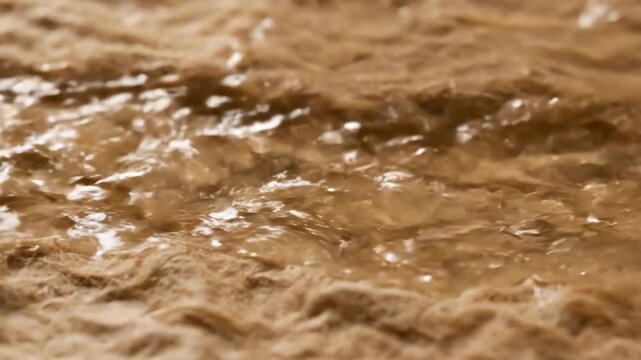 Close-up Texture Of Natural Insulating Material, Showing Fibers And Imperfections During The Daytime
