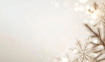 Golden christmas decoration shining on a festive background creates a magical atmosphere for new year and christmas celebrations