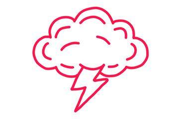 Hand Drawn Thunderstorm Cloud PNG