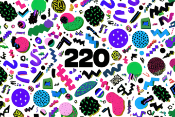 Abstract Colorful Geometric Pattern on Black Background