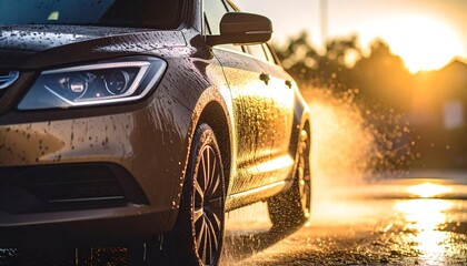 Car Detailing at Sunset