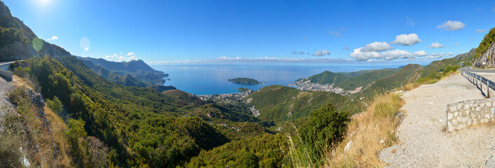 panoramic view of the mountains of montenegro