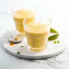 Healthy mango lassi with turmeric