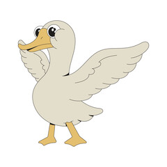 Duck Mascot Character Cartoon Illustration