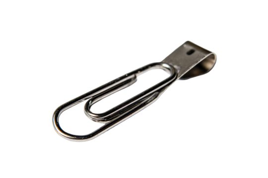 Metal paperclip-shaped wallet clip